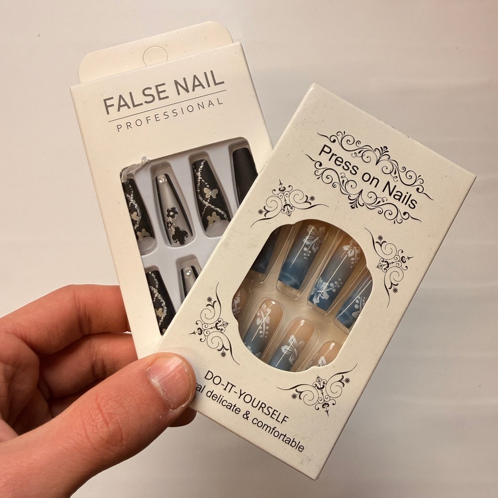 Lot of 10 Pack of 24 New False Press On Nails Assorted Designs and Colors №N27 - Picture 6 of 6